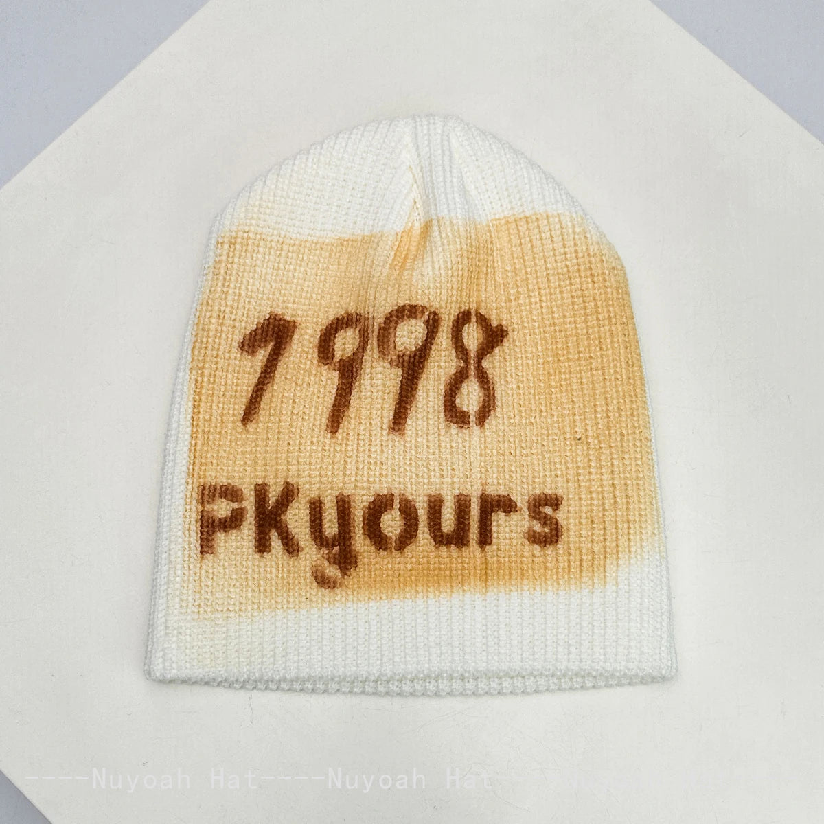 New Men Women Bandhnu Jacquard Number Letters Knitted Hats