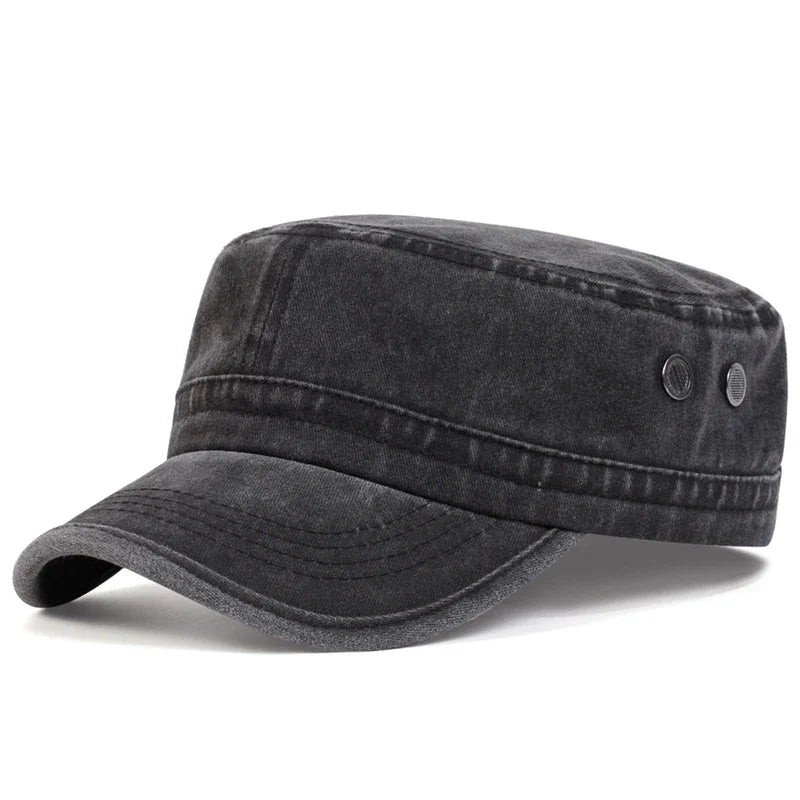 Unisex Solid Color With Pores Series Flat Top Baseball Caps