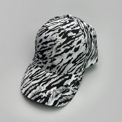Graffiti Leopard Stripe Print Baseball Hats