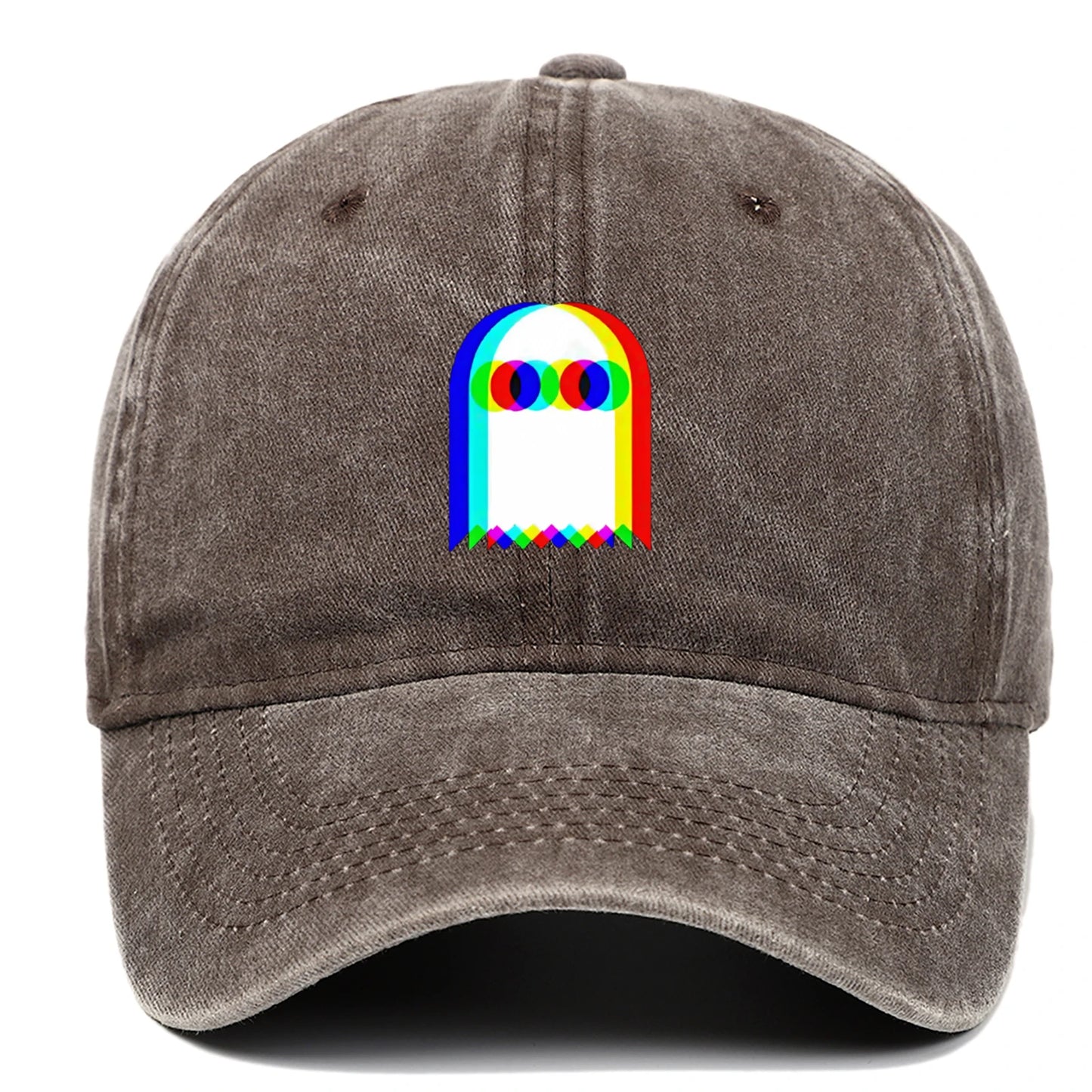 Colorful Ghost Print Baseball Cap Suitable for Daily Dressing Up and Halloween Parties