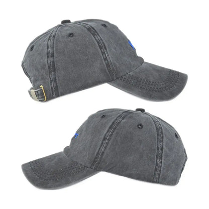 Washed Cotton Yours Letter Embroidered Cap