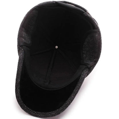 High Quality Autumn Winter Thick Earmuffs Hat Warm Adjustable Earmuffs Baseball Cap Casual Simple Outdoor Hats