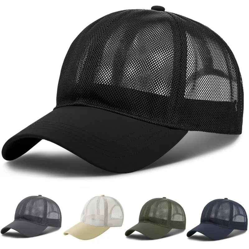 Men Women Summer Full Mesh Baseball Cap Quick Dry Adjustable Hat