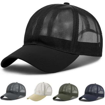 Men Women Summer Full Mesh Baseball Cap Quick Dry Adjustable Hat