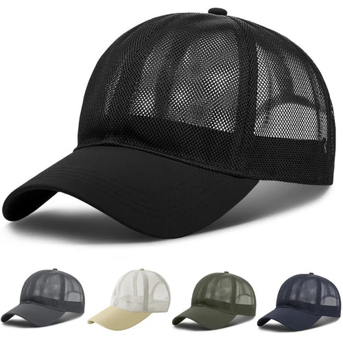 Men Women Summer Full Mesh Baseball Cap Quick Dry Adjustable Hat