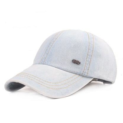 Vintage Washed Cotton Baseball Cap Men Women Denim Dad Hat