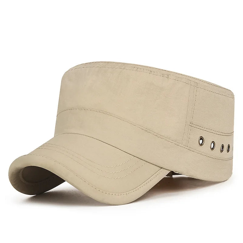 Trendy Flat-Top Sun Cap Breathable Quick-Dry Outdoor Golf Hat