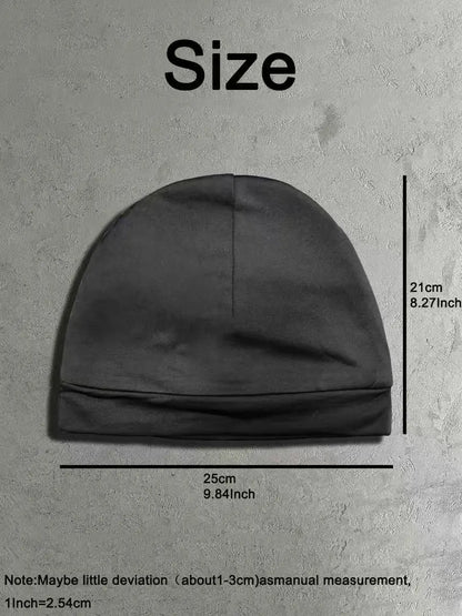 Letter Printed Knitted Hat, Single-Layer Autumn And Winter Warm Cover