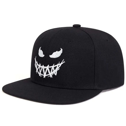 Unisex Personality Ghost Expression Embroidery Hip Hop Hats