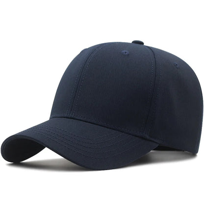 Adult Hard Cotton Big Size Baseball Hat Woman Solid Color Sun Cap Hiphop Man
