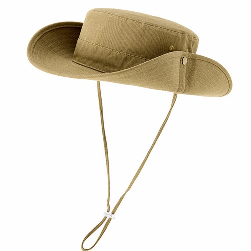 100% Cotton Fisherman Hat Dad Summer Outdoors Sun Cap Man