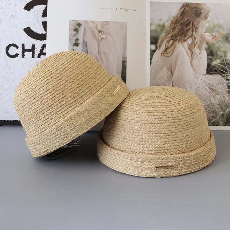 100% Handmade Raffia Grass Fascinator Sun Hats Women