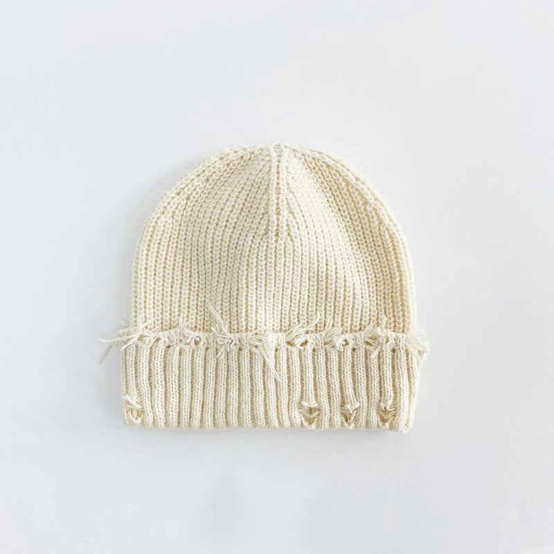 Custom Retro Broken Brim Knitted Hat For Women Men