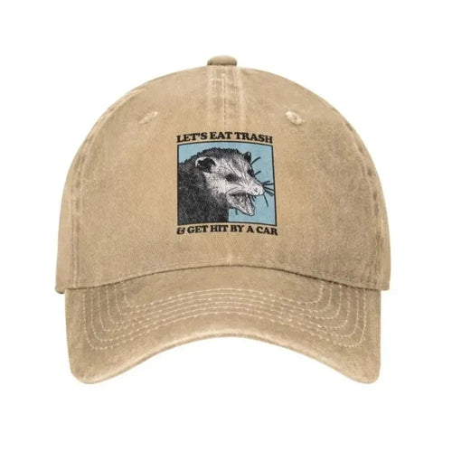 Let's Eat Trash Get Hit By A Car Baseball Cap Hip Hop Women Men's