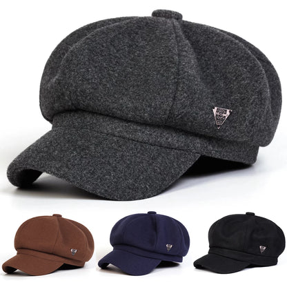 Spring And Autumn Retro Beret Hats Wild Casual Hats Octagonal Cap