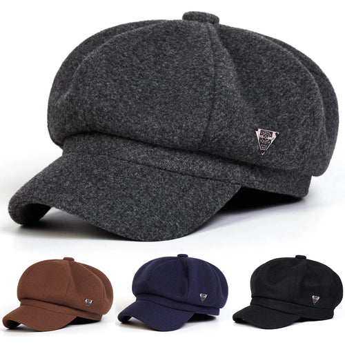Spring And Autumn Retro Beret Hats Wild Casual Hats Octagonal Cap