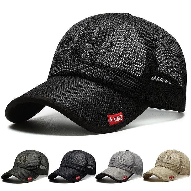 Summer Hats For Men And Women Mesh Baseball Caps Fashion Embroidered Visor Hat