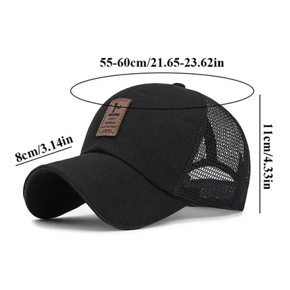 Unisex Cap Casual Plain Mesh Baseball Cap Adjustable Snapback Hats Hip Hop Trucker Cap Streetwear Dad Hat
