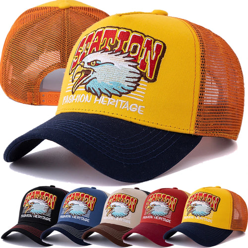 Unisex Fashion Eagle Head Mesh Baseball Cap Man Women