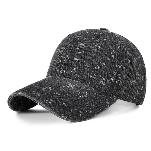 Baseball Cap Denim Jeans Women Men Curve Bill Fitted Hat