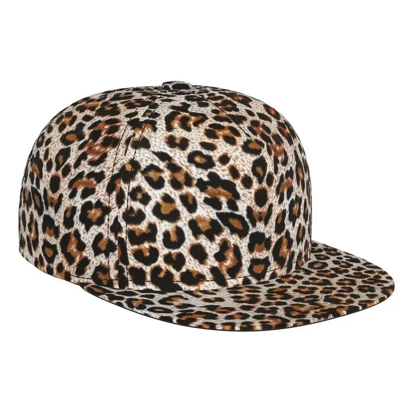 Leopard Print Baseball Cap Men Women Adjustable 3D Printed Snapback
