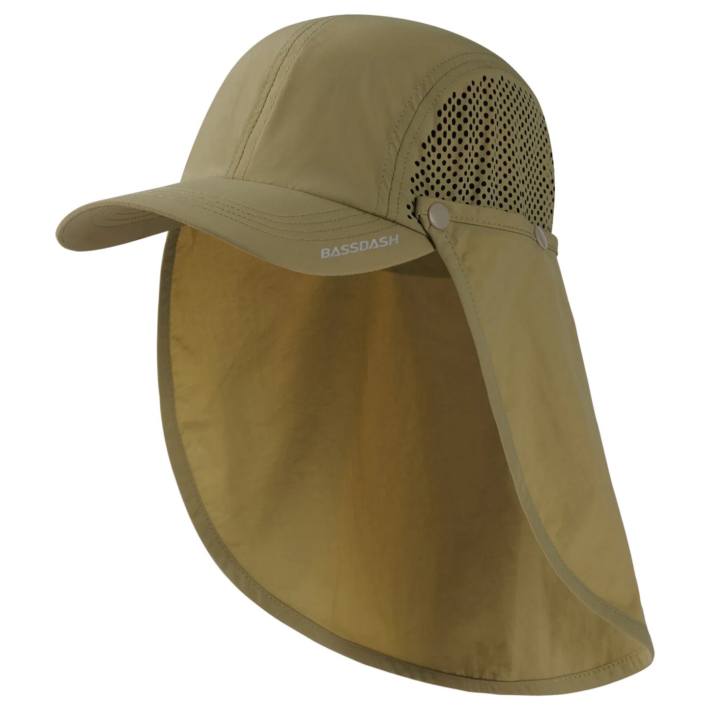 UPF 50+ Foldable Fishing Hat Baseball Cap With Removable Neck Flap Portable
