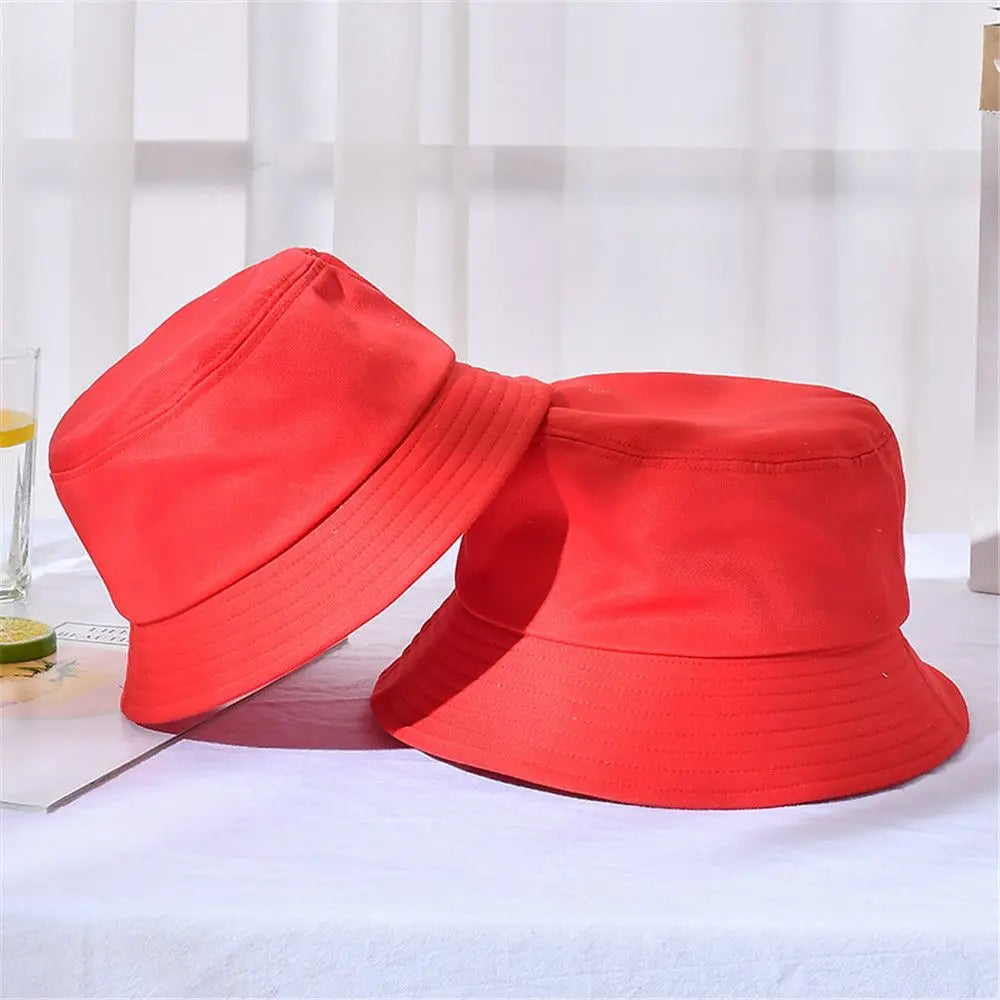 Cotton Summer Foldable Bucket Hat Unisex Women Outdoor Sunscreen Hat