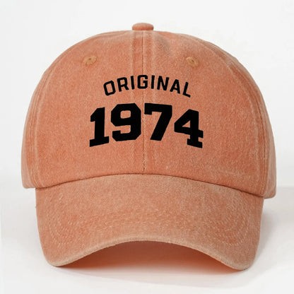 Personalized Cotton Original Born In 1974 Funny Birthday Gift Baseball Cap