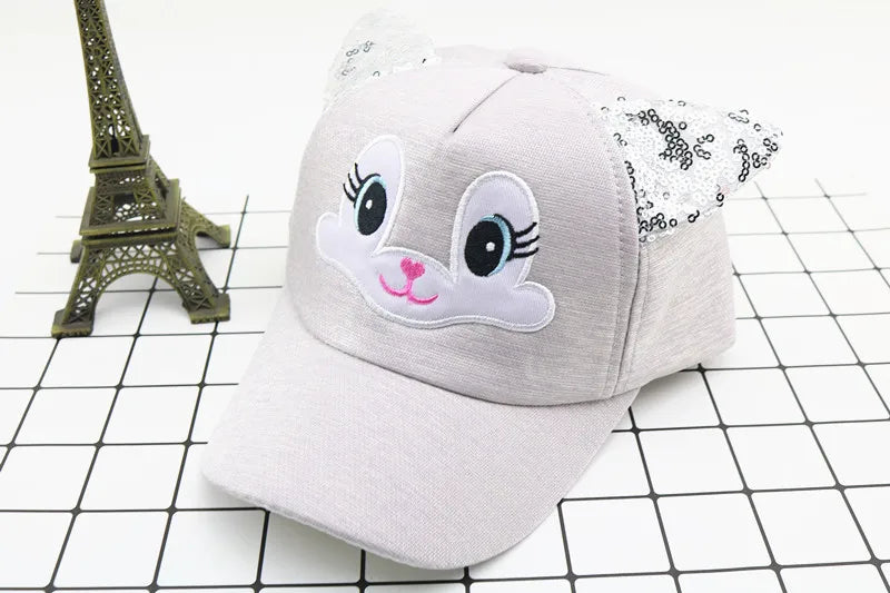 New Cartoon Children Baseball Cap Kids Girls Sun Hat Adjustable