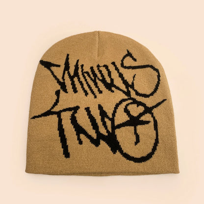Niche American Street Jacquard Letters Knitted Hats New Men Women