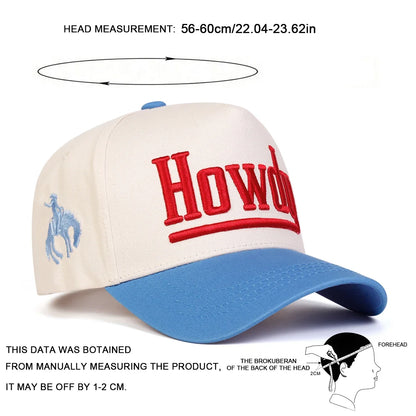 Unisex Howdy Letter Embroidery Baseball Caps Spring Autumn Sports Cap