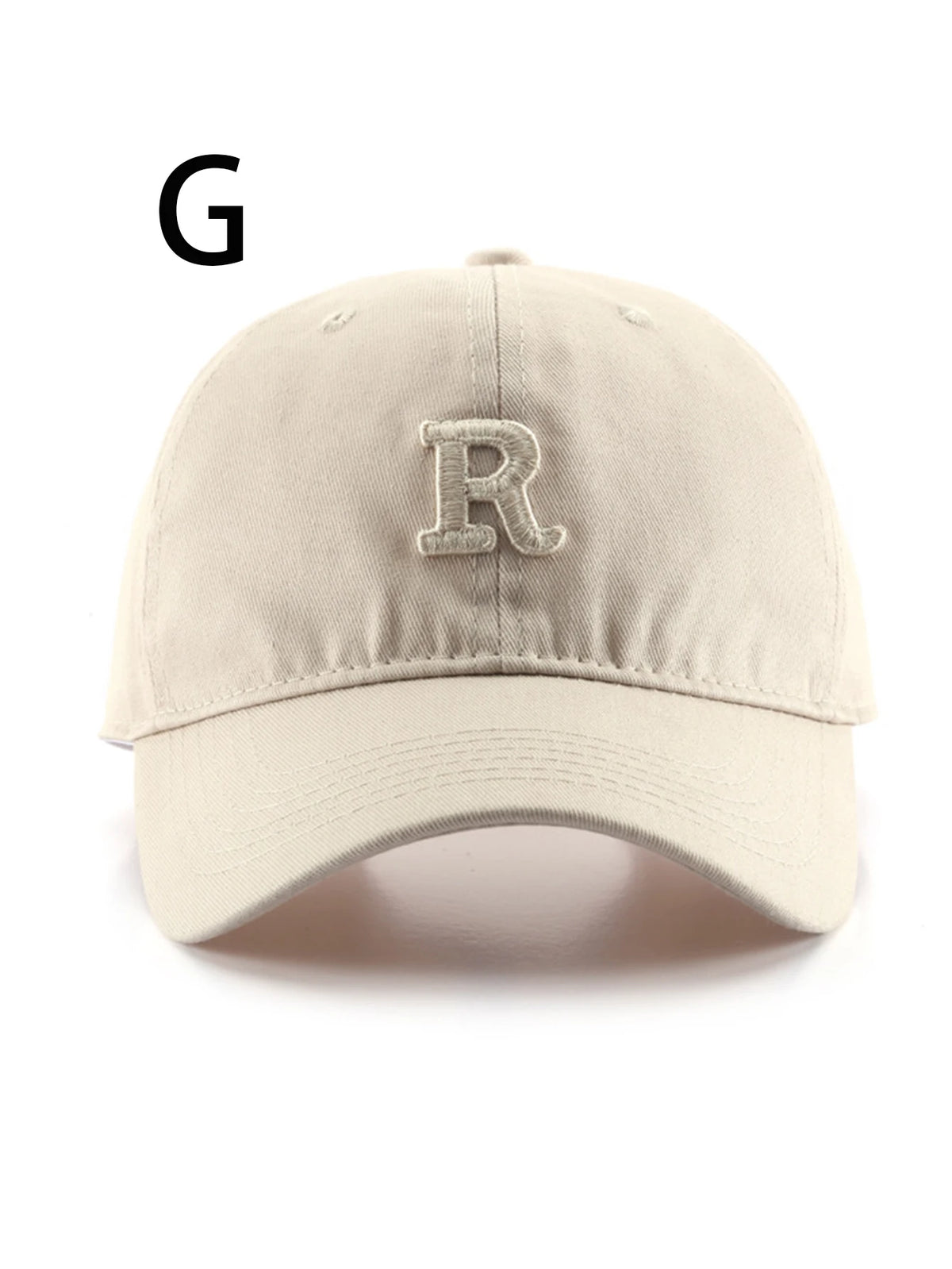 Unisex All Season Wearing Pure Cotton Letter R Fashionable Baseball Cap
