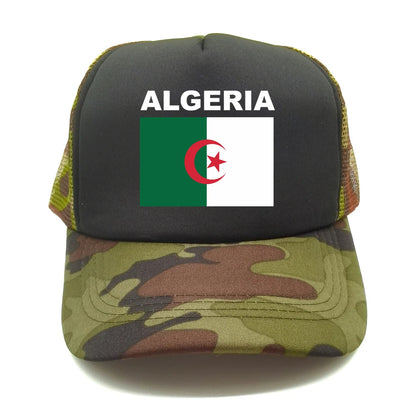 Cool Algeria Trucker Cap Men Algeria Flag Hat Baseball Cap