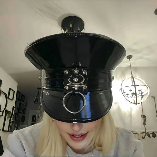 Steampunk Leather Gothic Captain Hat