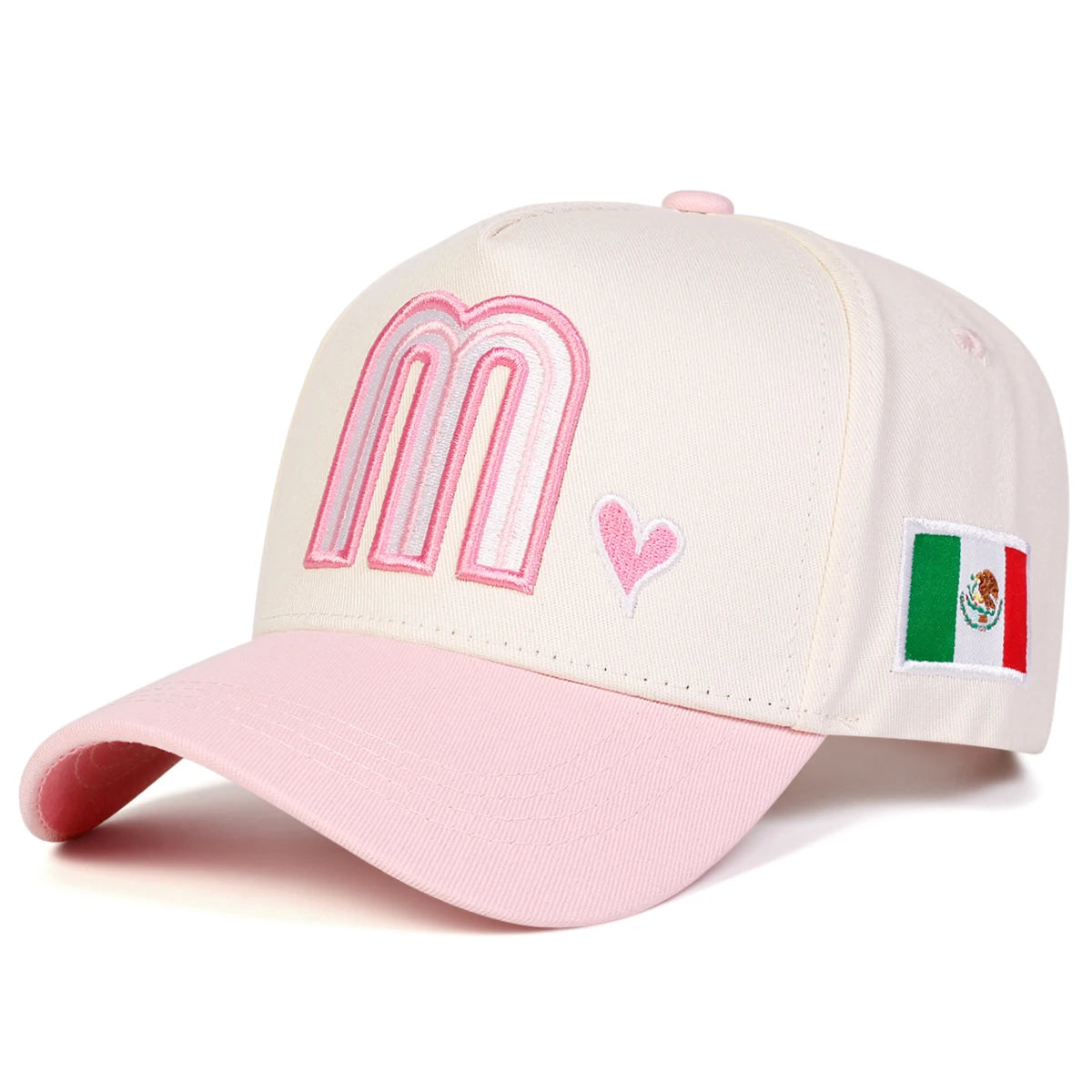 Unisex M Love Heart Embroidery Baseball Caps Spring Autumn