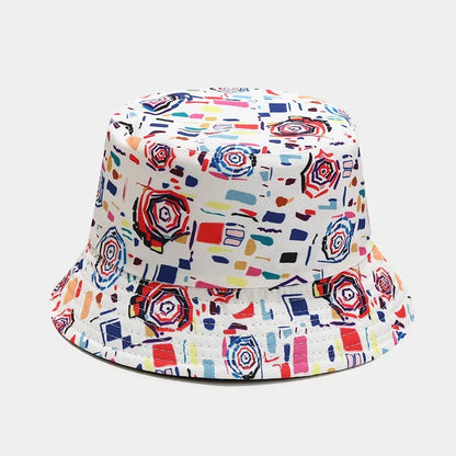 Unisex Panama Bucket Hats Ethnic Style Pattern Fisherman Cap For Men And Women