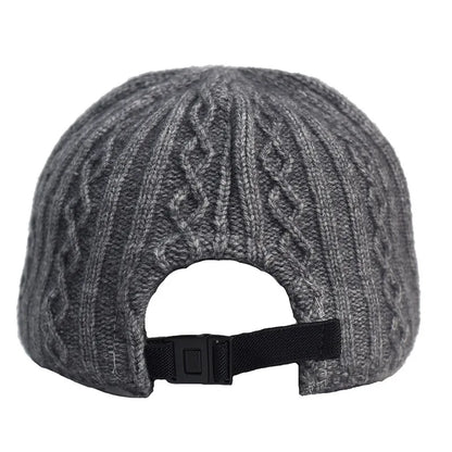 Autumn and Winter Knitted Wool Baseball Cap Korean Style Warm Solid Color Plain Duckbill Cap Versatile Fashionable