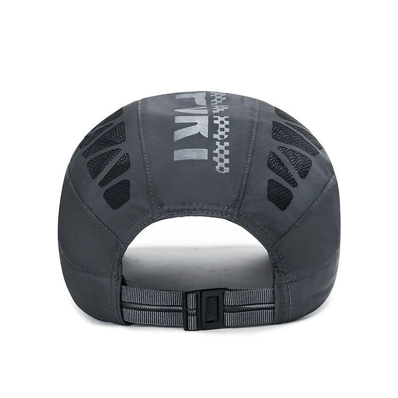 Unisex Breathable Mesh Flat Cap Quick Dry