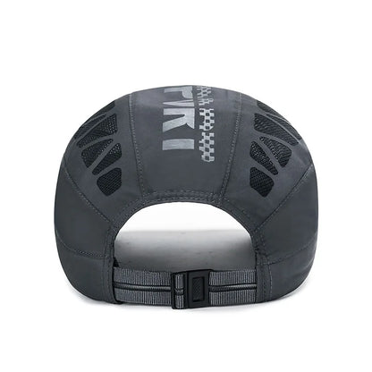 Unisex Breathable Mesh Flat Cap Quick Dry