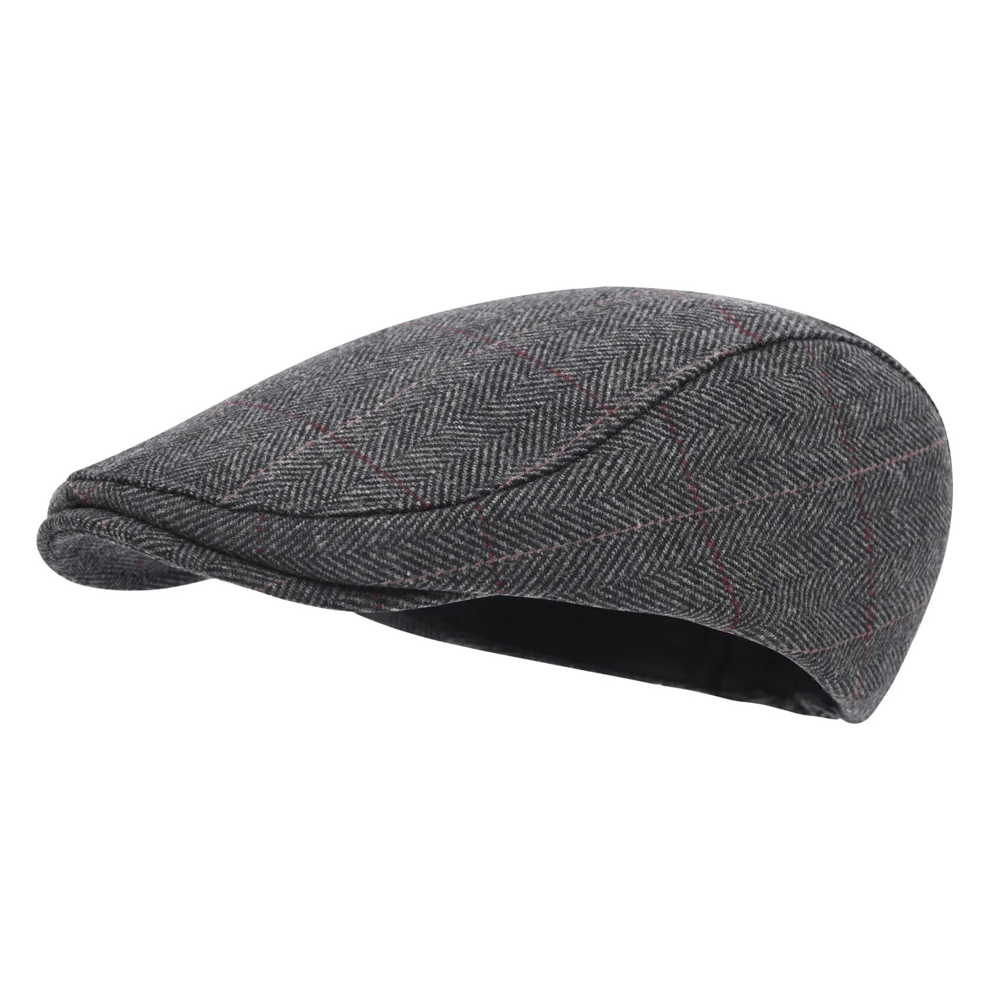Men's Flat Cap Wool Tweed Driving Irish Gatsby Cabbie Golf Vintage Newsboy Hat