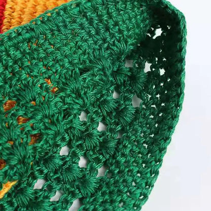 Fashion Knitted Crochet Beanie Hats Solid Color Handmade Kufi Hat