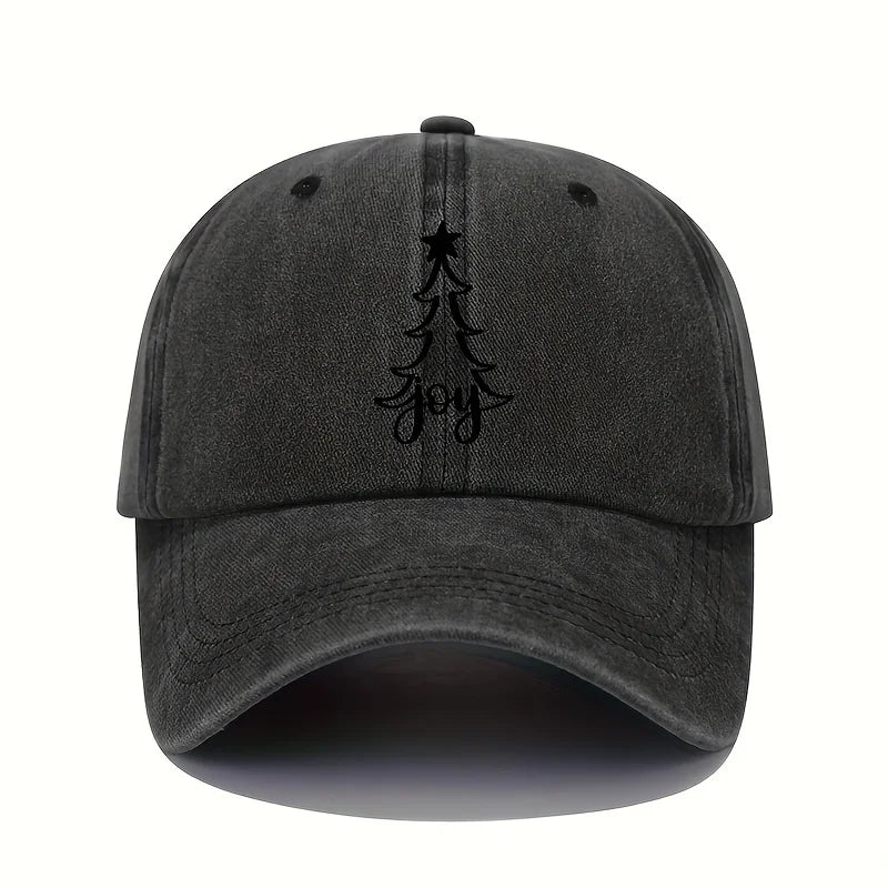 Christmas Print Retro Lightweight Washable Women's Baseball Cap