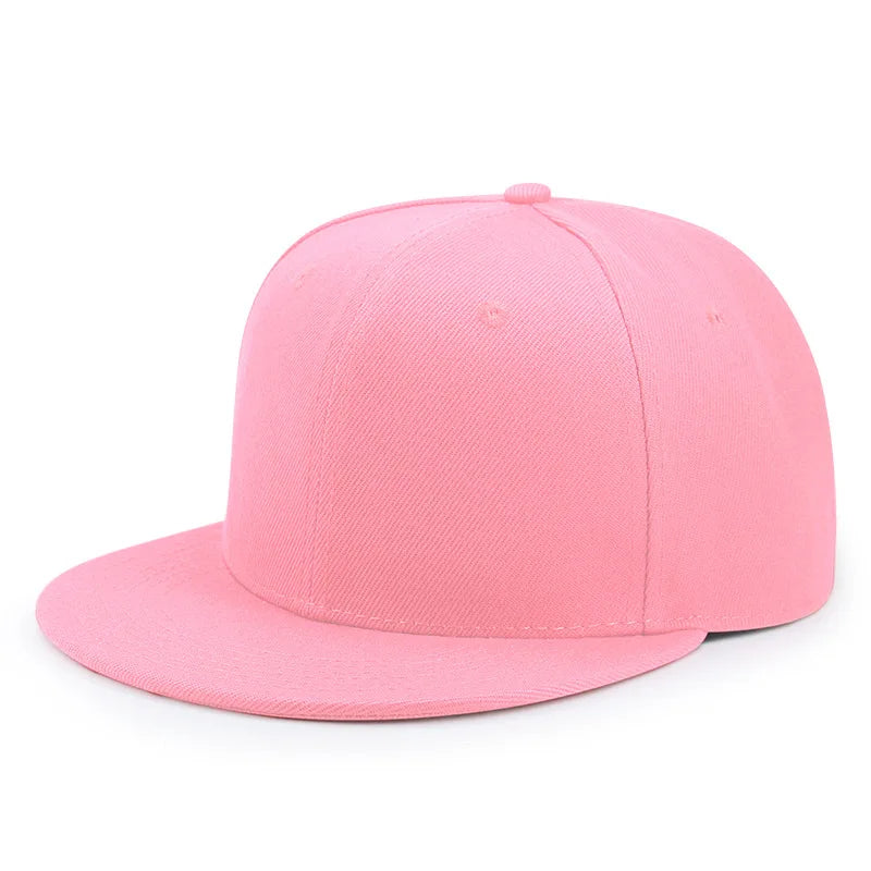 Wholesale Adult Blank Snapback Cap Male Hip-Hop Flat Peak Skateboard Hat Lady Sun Caps