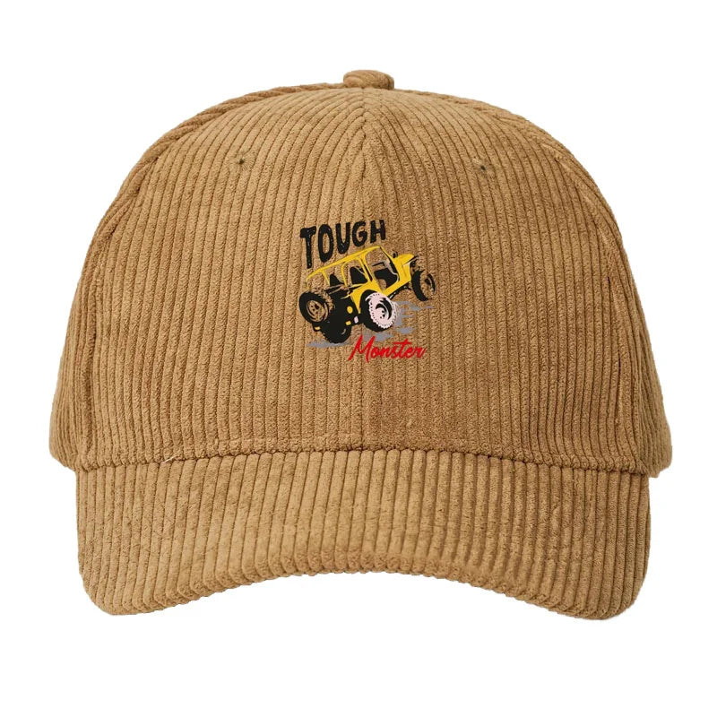 Corduroy Baseball Cap Men Off-Road Vehicle Pattern 4x4 Adventure Outdoor