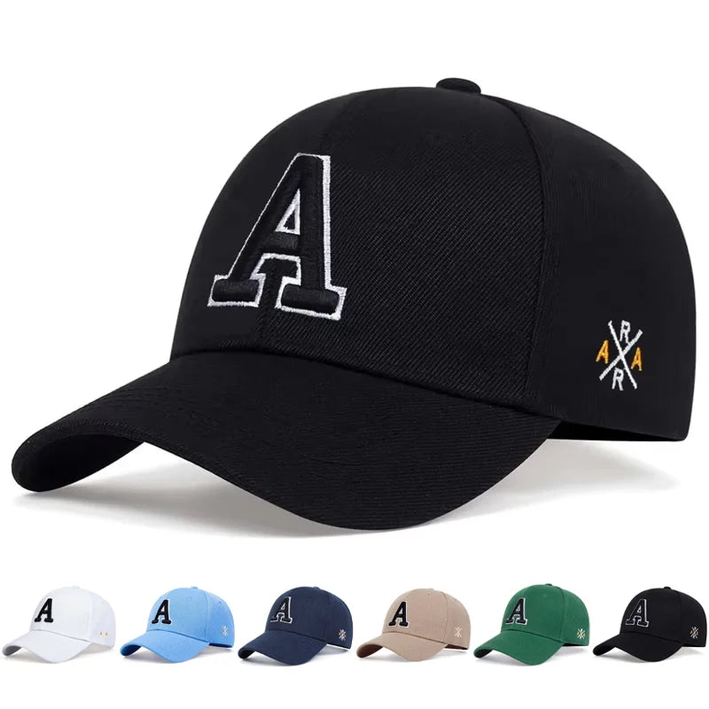 Unisex  A Letter Embroidery Baseball Cap Spring and Autumn