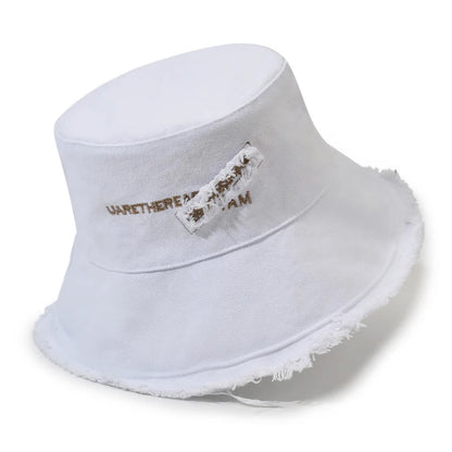 Solid Color Washed Distressed Fisherman Hat