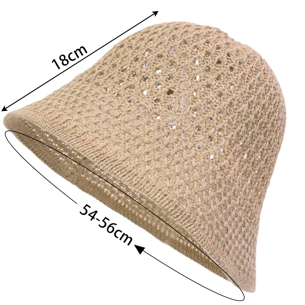 Summer Knitted Breathable Sun Protection And Sunshade Hat