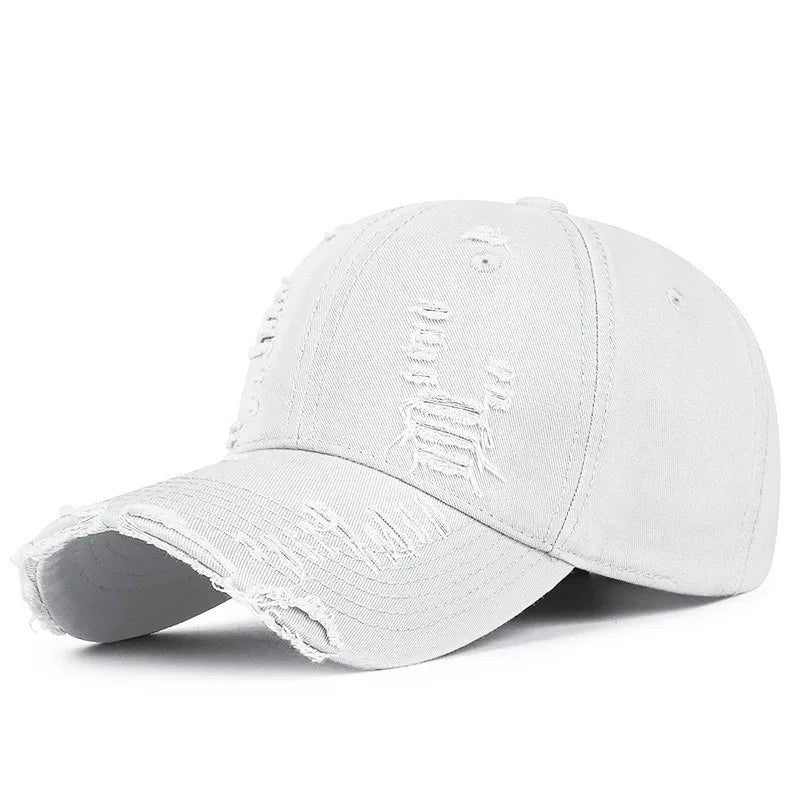 Cool Fashion Women Men Ripped Denim Cotton Baseball Cap