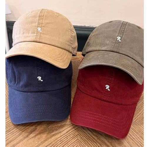 Simple Letter Baseball Cap for Women Korean