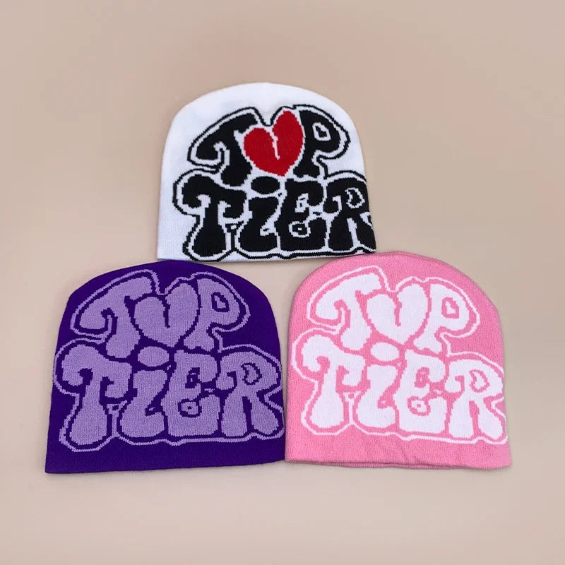 Letter Love Wool Knitted Hats Warm Hip Hop Beanies